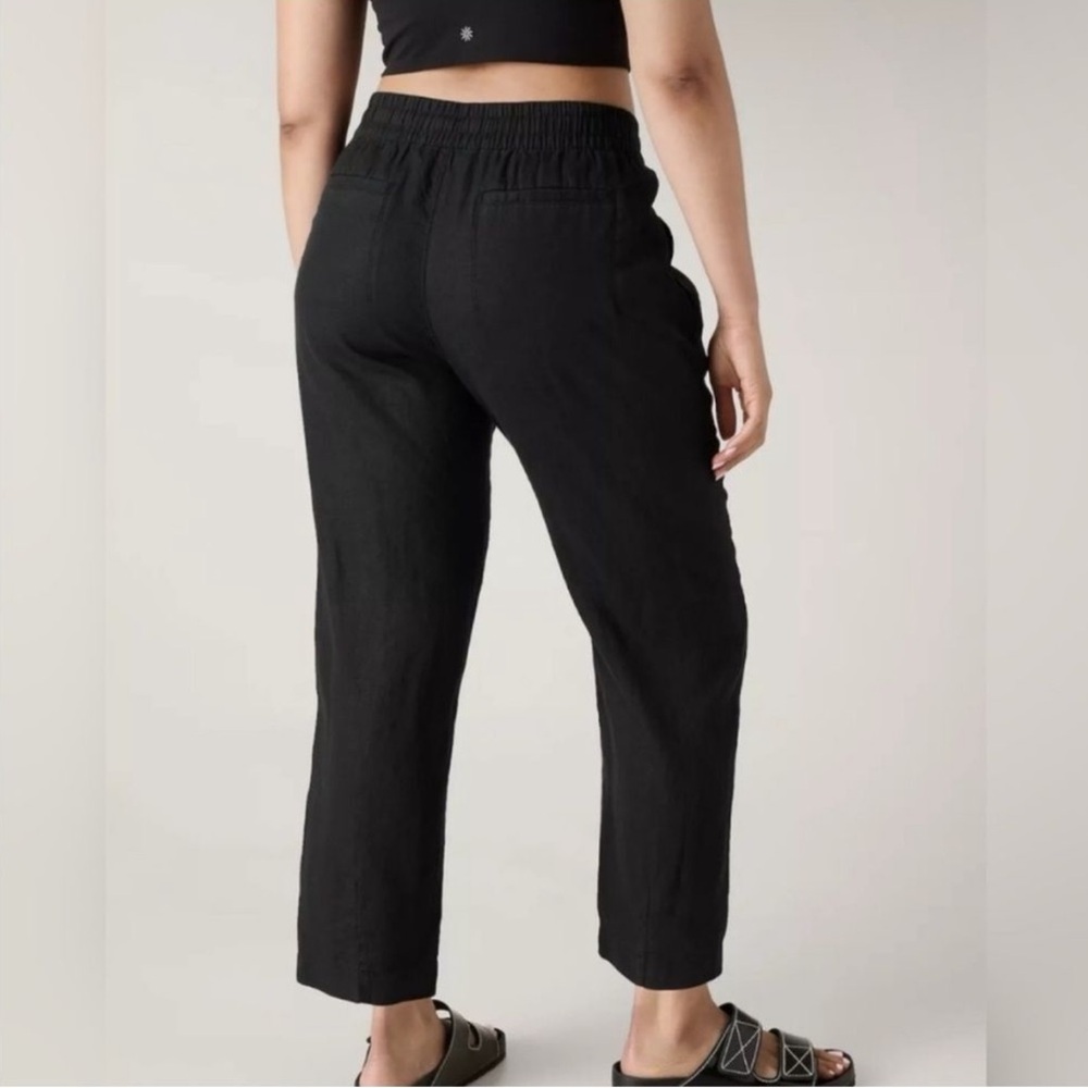 ATHLETA Retreat High Rise 100% Linen Ankle Pant - Picture 2 of 16